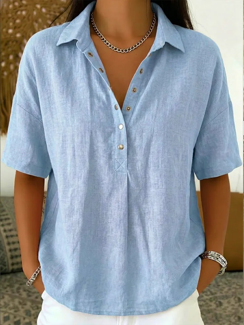 Bluse mit Kragen und Knopfdetail Tessa