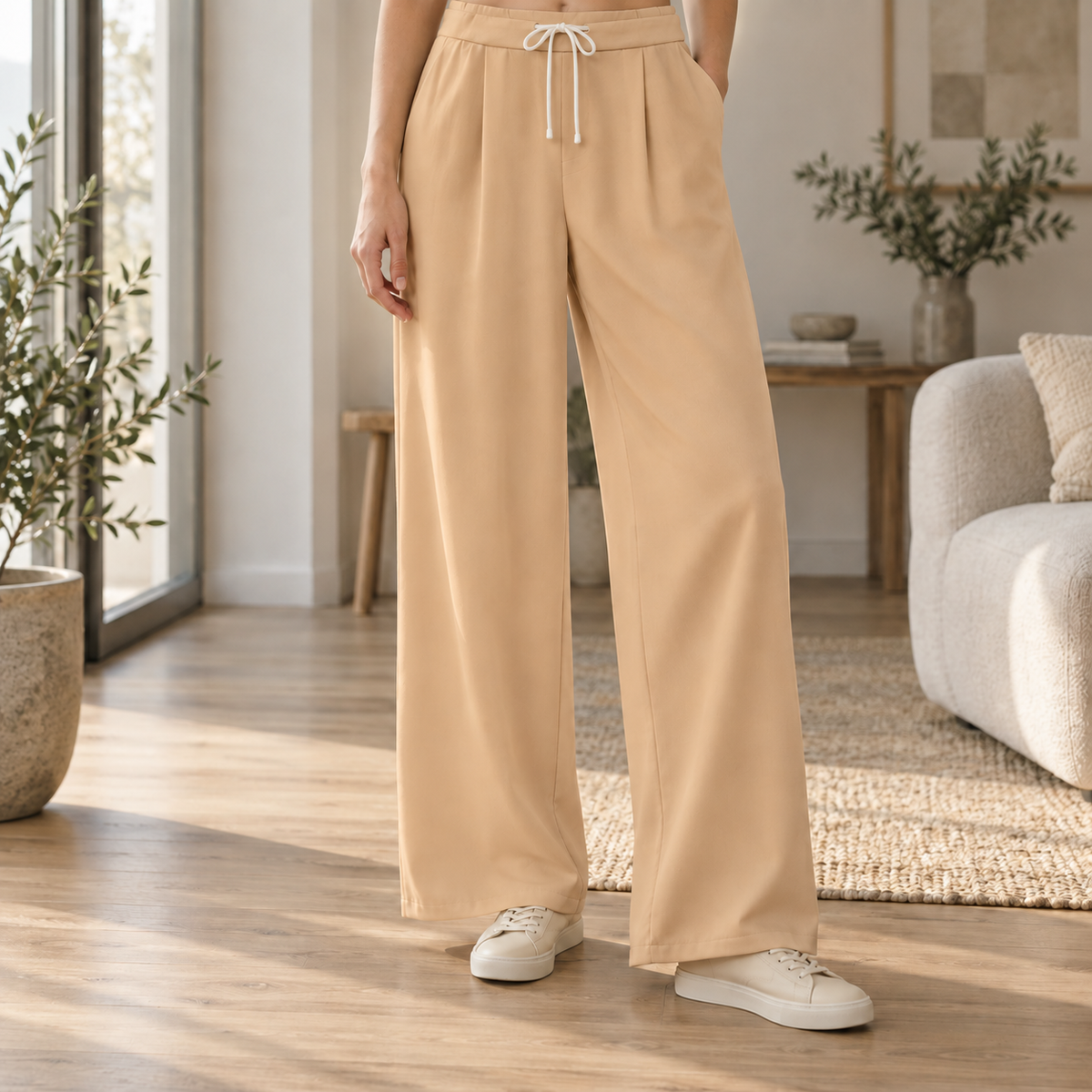 Weite High-Waist-Hose Christa – Ausgestellter Schnitt