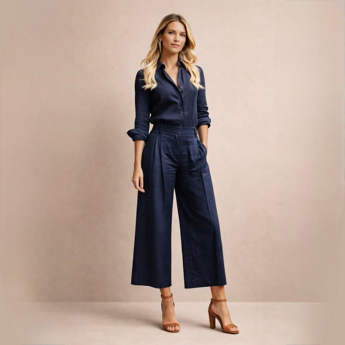 Delphine | Elegantes Leinen-Set