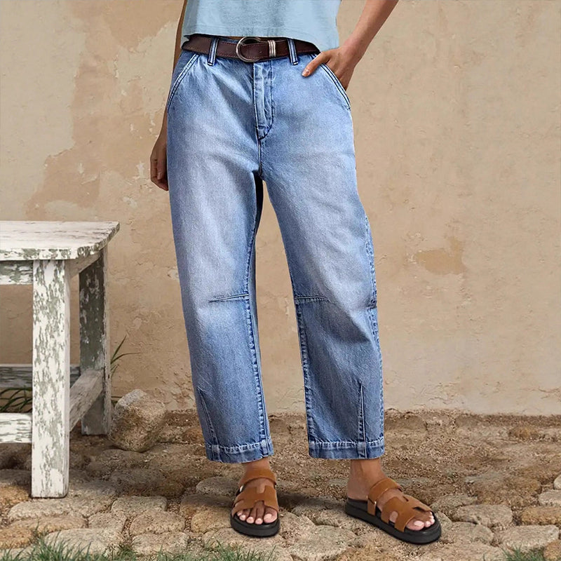 Weite Jeanshose Greta – Vintage-Waschung