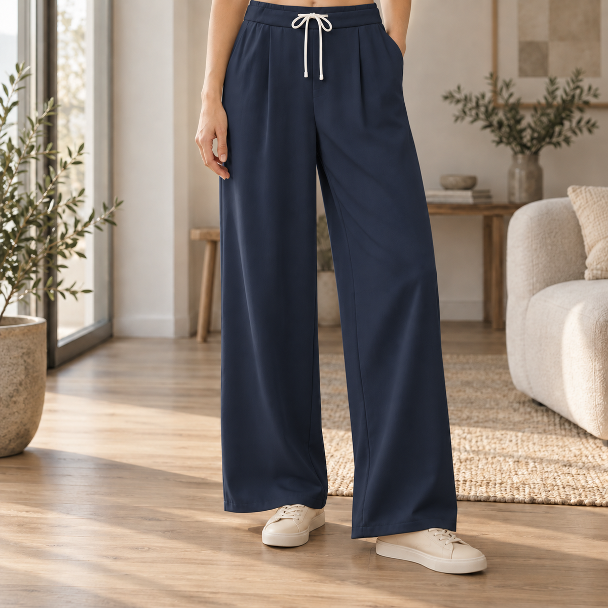Weite High-Waist-Hose Christa – Ausgestellter Schnitt