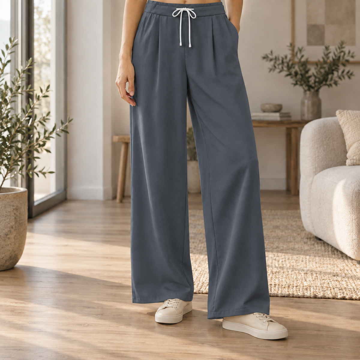 Weite High-Waist-Hose Christa – Ausgestellter Schnitt