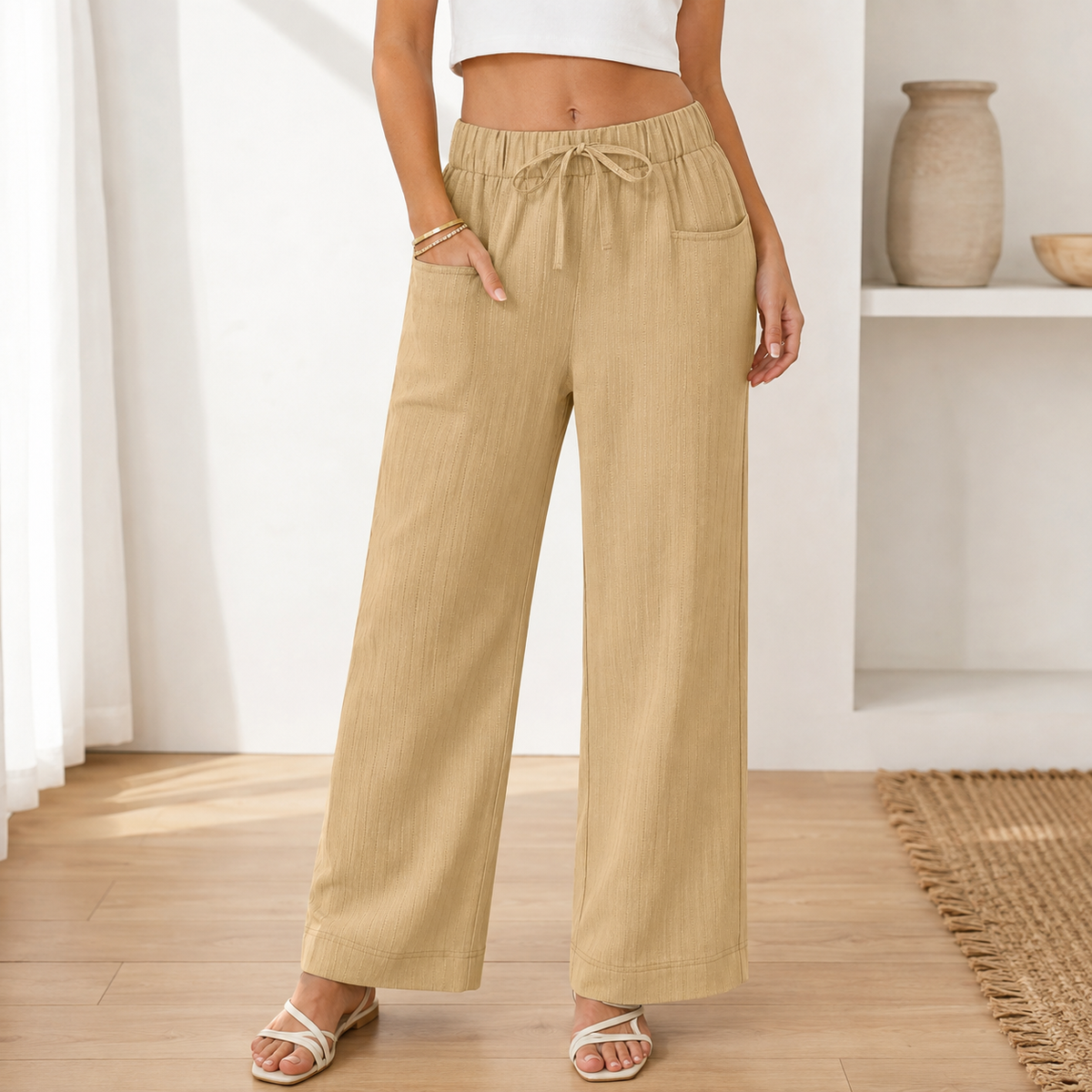 Weite Loungehose Noor – Lässig-Bequem für zuhause & unterwegs