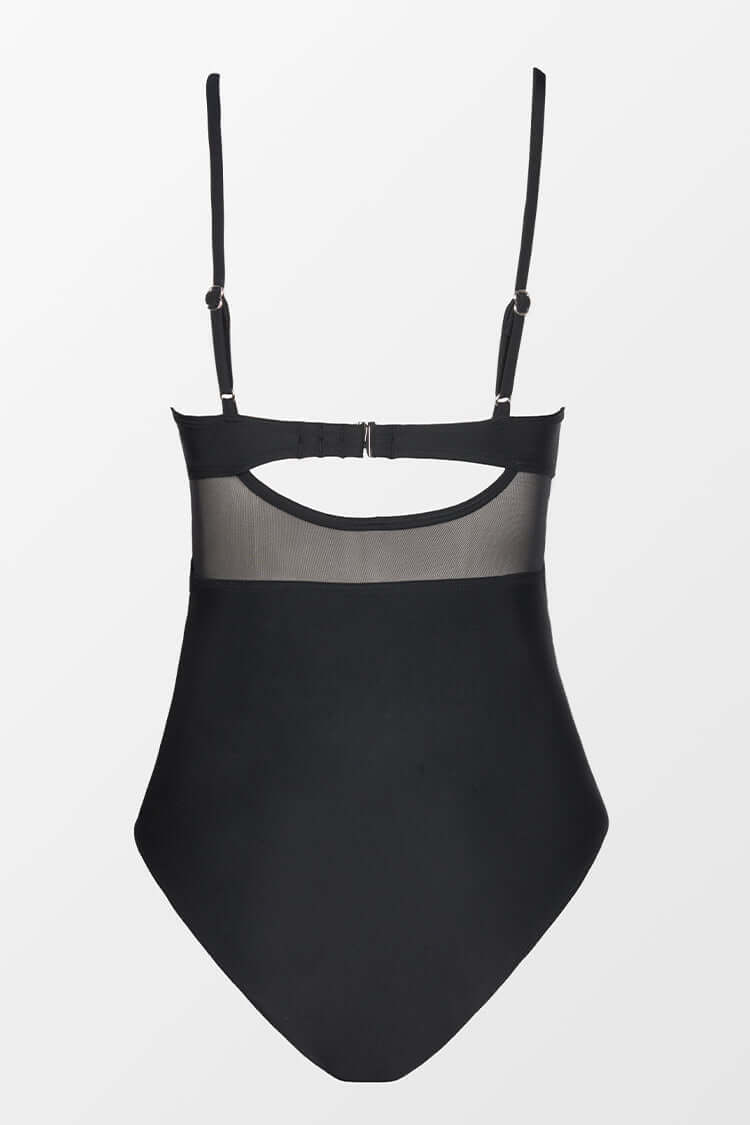 Damen-Badeanzug mit formenden transparenten Einsätzen – Amalfi