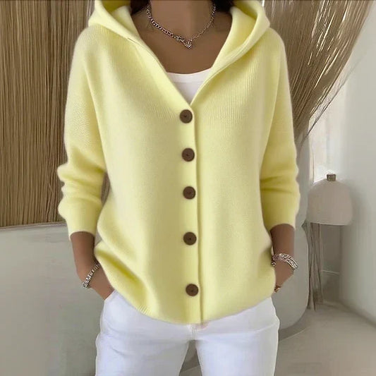 Teri | Damen Langarm-Cardigan mit Kapuze