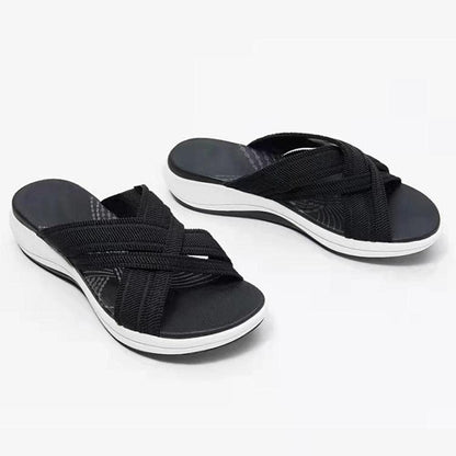 Aerynna™ | Orthopädische Komfort-Cross-Slide-Sandalen