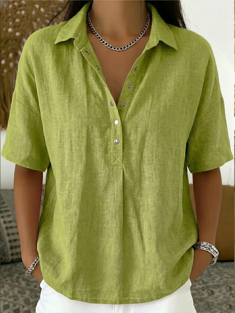 Bluse mit Kragen und Knopfdetail Tessa
