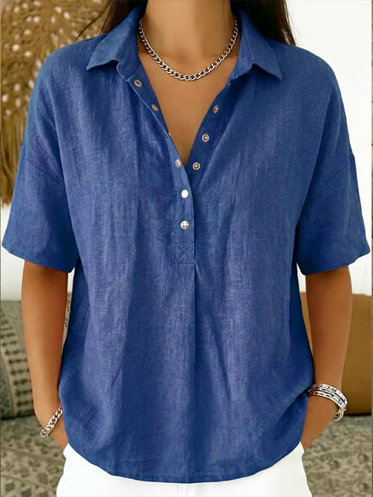 Bluse mit Kragen und Knopfdetail Tessa