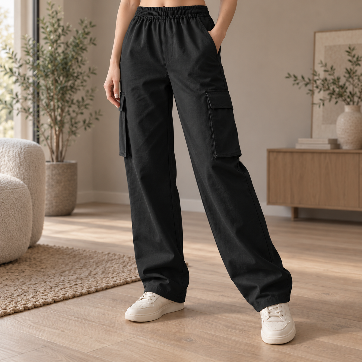 Cargo-Sweatpants Hannelore – Retro Straight-Fit