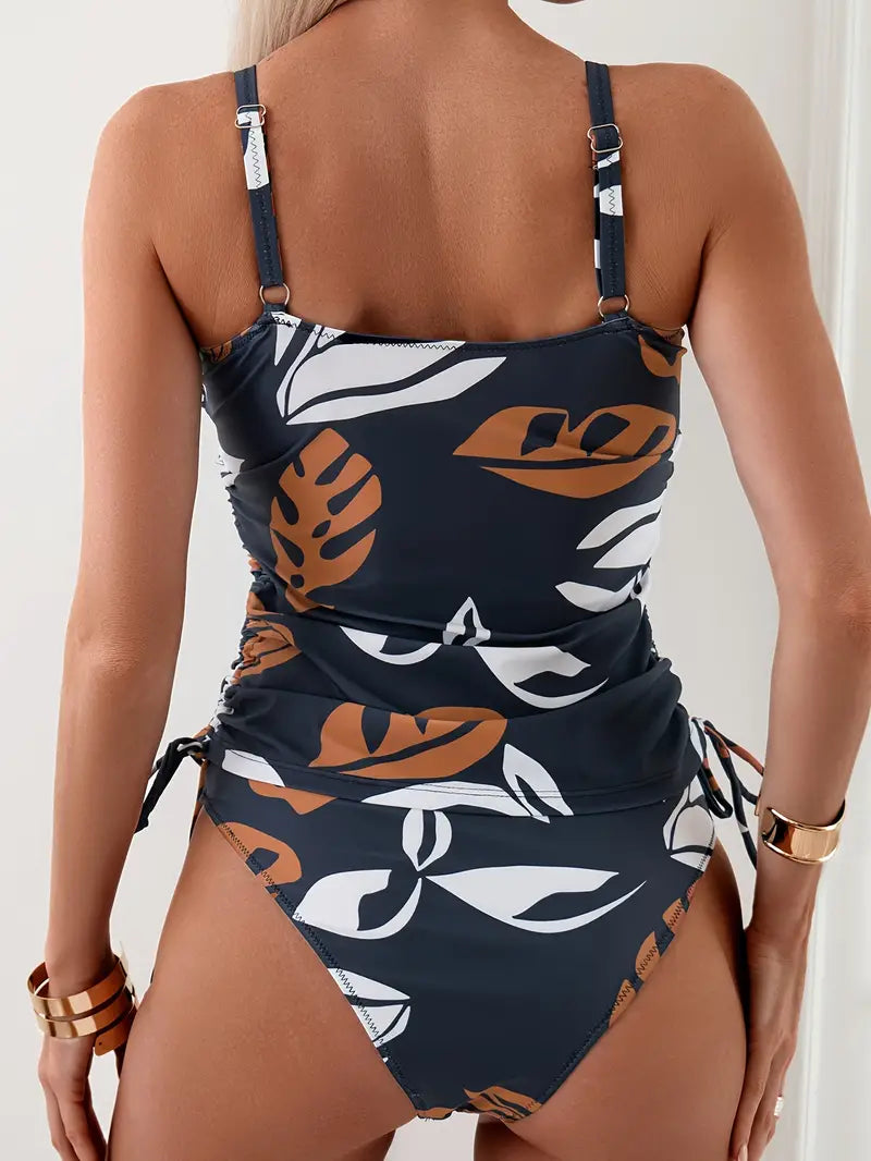 Tankini Venere - Bikini mit tropischem Blattdruck