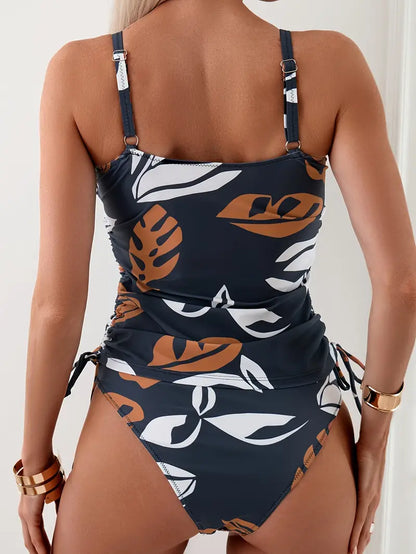 Tankini Venere - Bikini mit tropischem Blattdruck