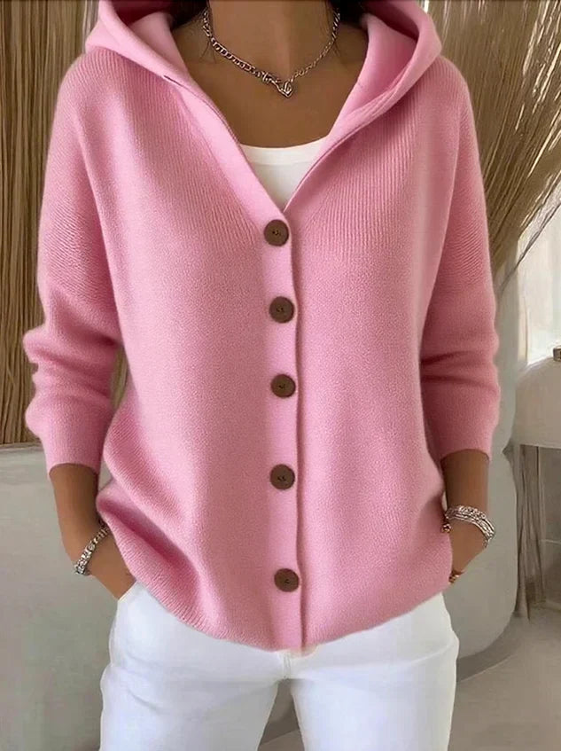 Teri | Damen Langarm-Cardigan mit Kapuze