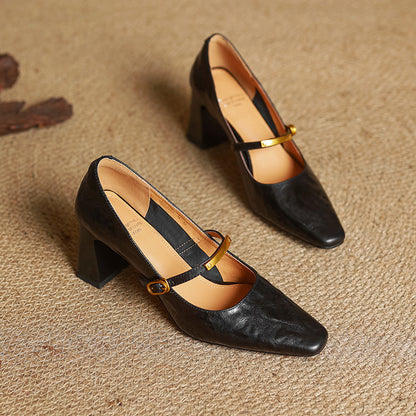 Marleon Leder Riemchen Pumps