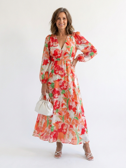 ALTHEA | FLORAL MAXI-KLEID