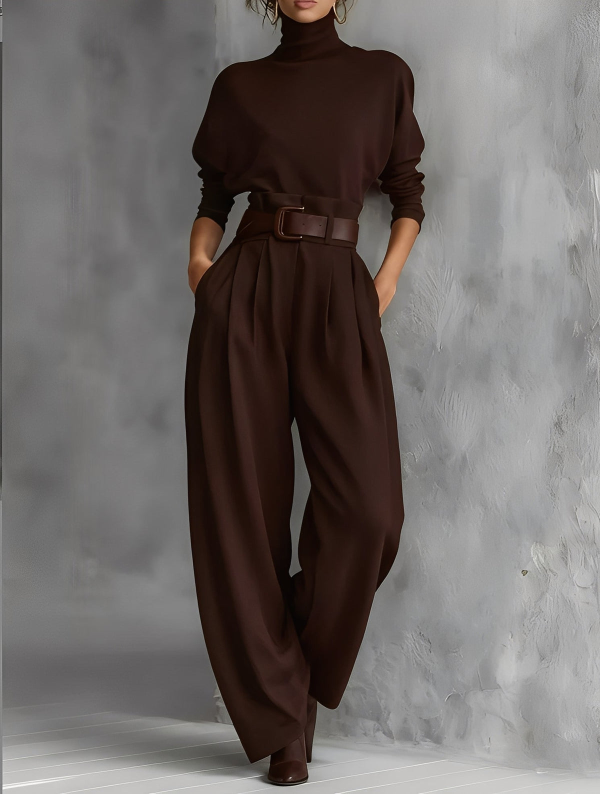 Mia – Poloshirt-Hals Gerade-Bein Jumpsuit