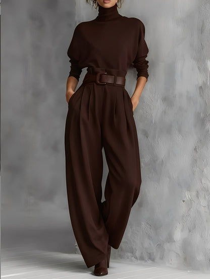 Mia – Poloshirt-Hals Gerade-Bein Jumpsuit