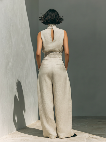 Livia – Minimalistisches Set aus Baumwolle und Leinen