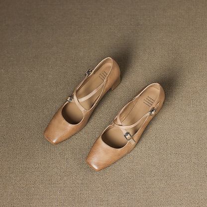 Marvane Leder Kitten Heels