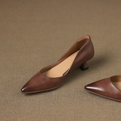 Calenne Leder Kitten Heels