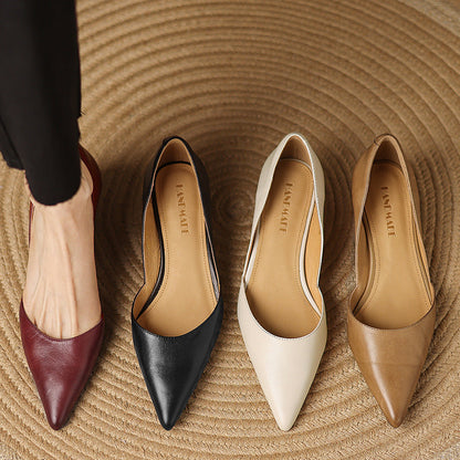 Ceyra Leder Kitten Heels