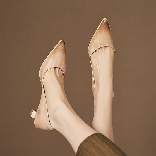 Calenne Leder Kitten Heels