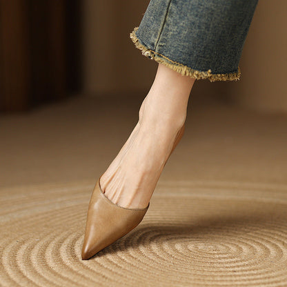 Ceyra Leder Kitten Heels