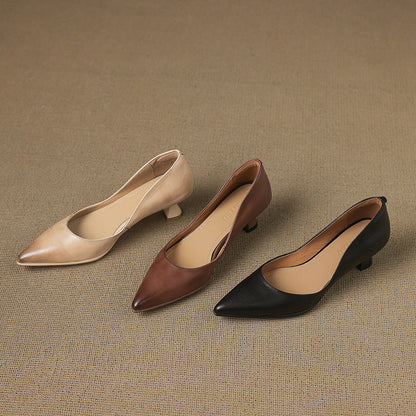 Calenne Leder Kitten Heels