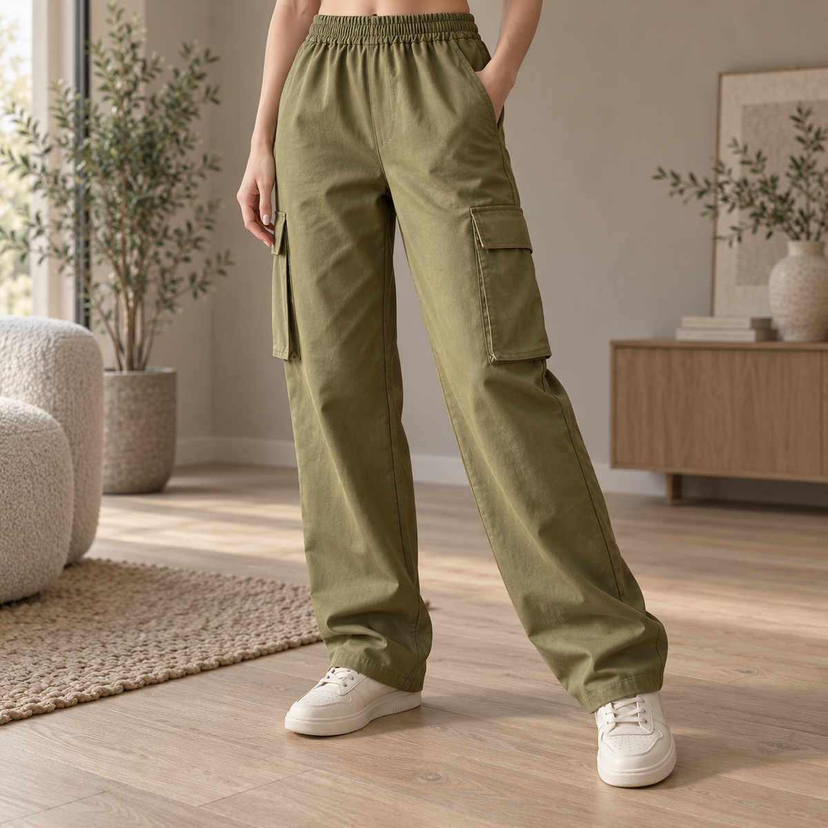 Cargo-Sweatpants Hannelore – Retro Straight-Fit