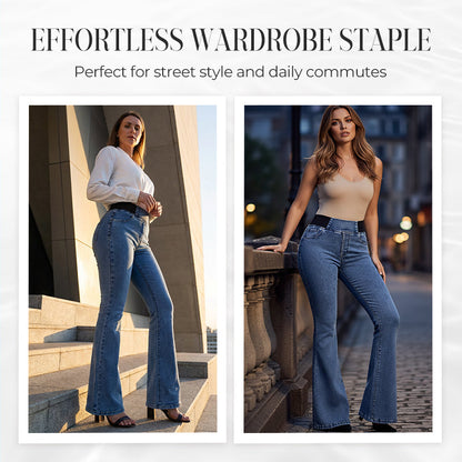 Damen Hochbundige Stretch Jeans