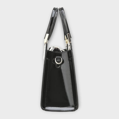 Olivia - Glänzende Krokodilprägung Handtasche