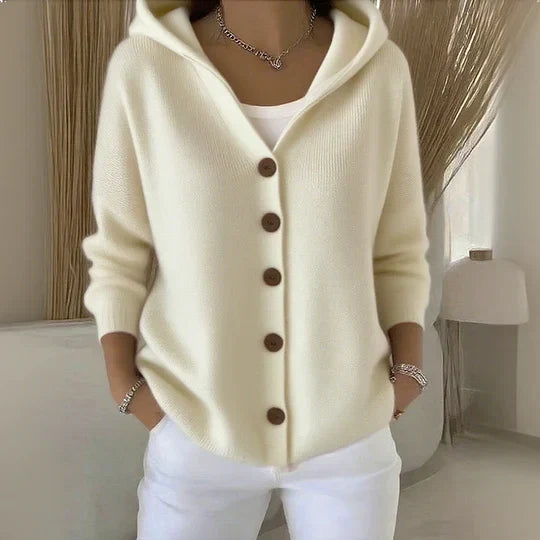 Teri | Damen Langarm-Cardigan mit Kapuze