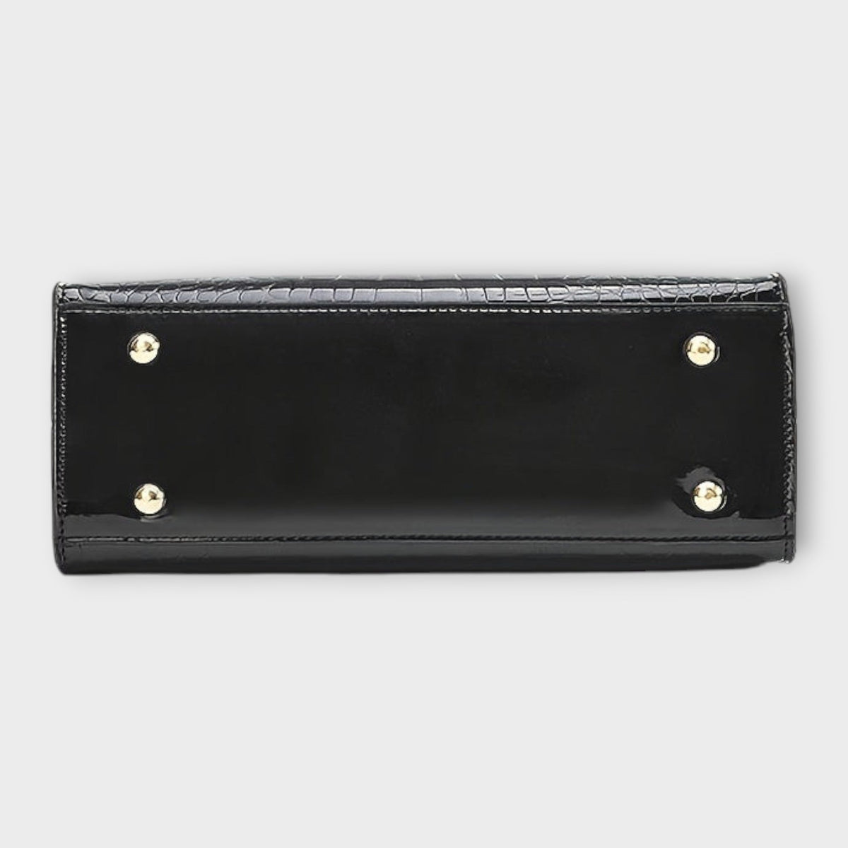 Olivia - Glänzende Krokodilprägung Handtasche