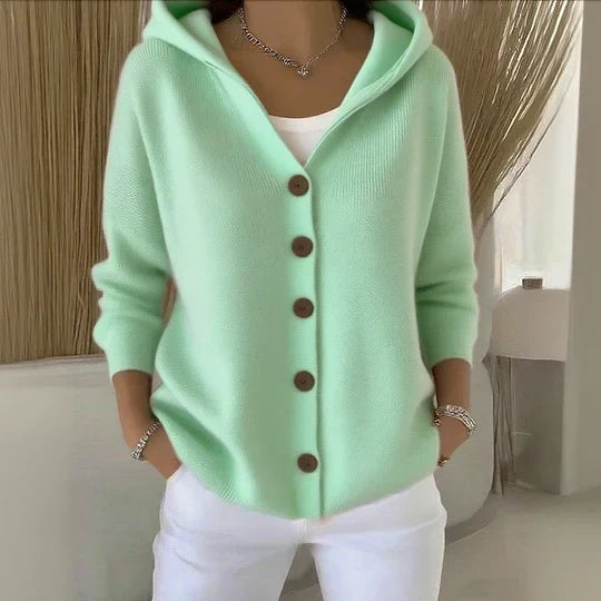 Teri | Damen Langarm-Cardigan mit Kapuze