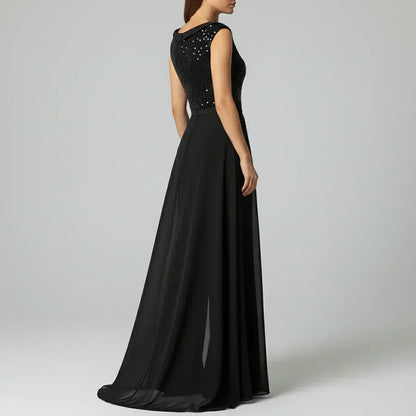 Fallon - Texturiertes Tüll Abend-Jumpsuit