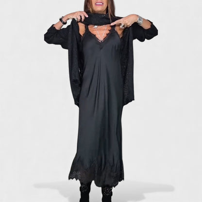 Portia – Elegantes Layered Sweater- und Kleid-Set