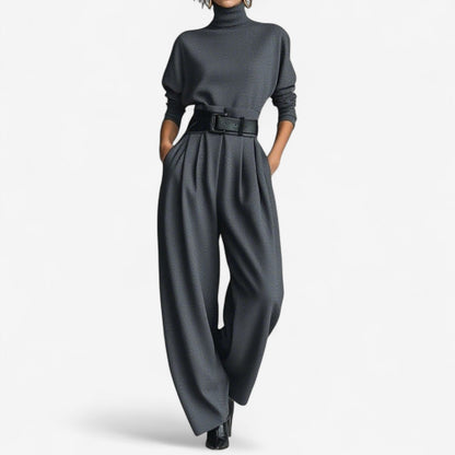 Doris - Hochkragen-Jumpsuit
