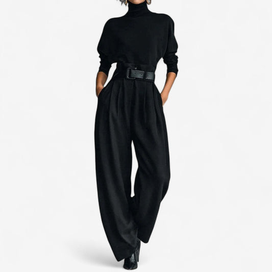 Doris - Hochkragen-Jumpsuit