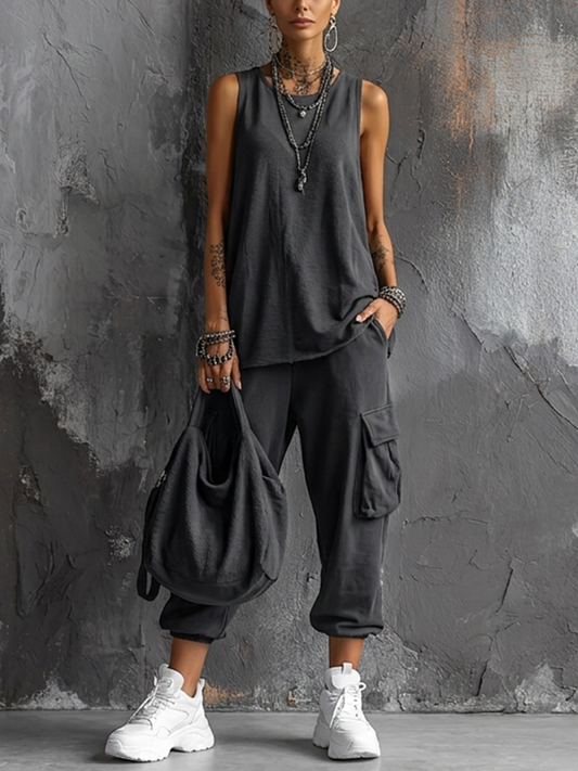 Valentina | Lässiger, weicher Overall mit Taschen
