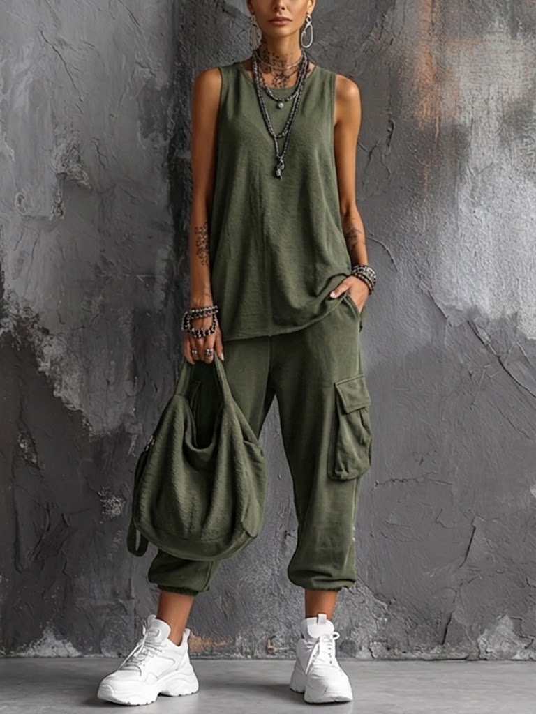 Valentina | Lässiger, weicher Overall mit Taschen